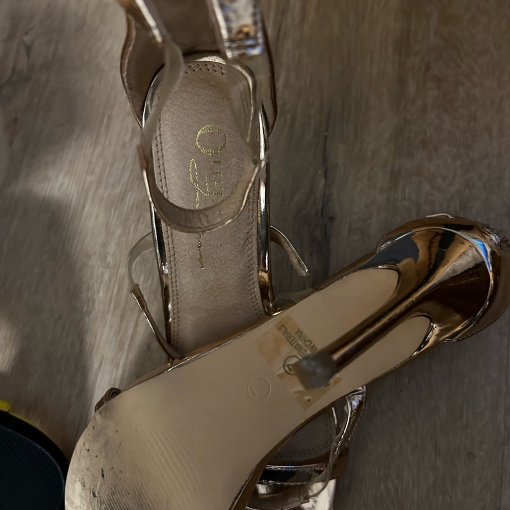 Gold Strappy Heels